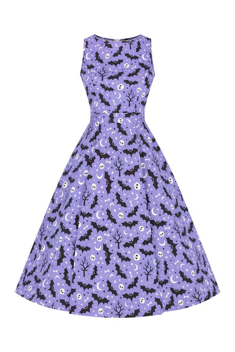 lady vintage hepburn dress Batz V London Halloween Purple Bats 16-20 women mechanical watch