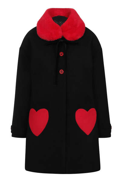 Corazon Coat 3xl 20 Hell Bunny jacket black red heart retro