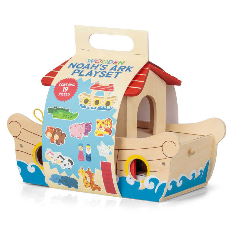 noah's ark wooden playset