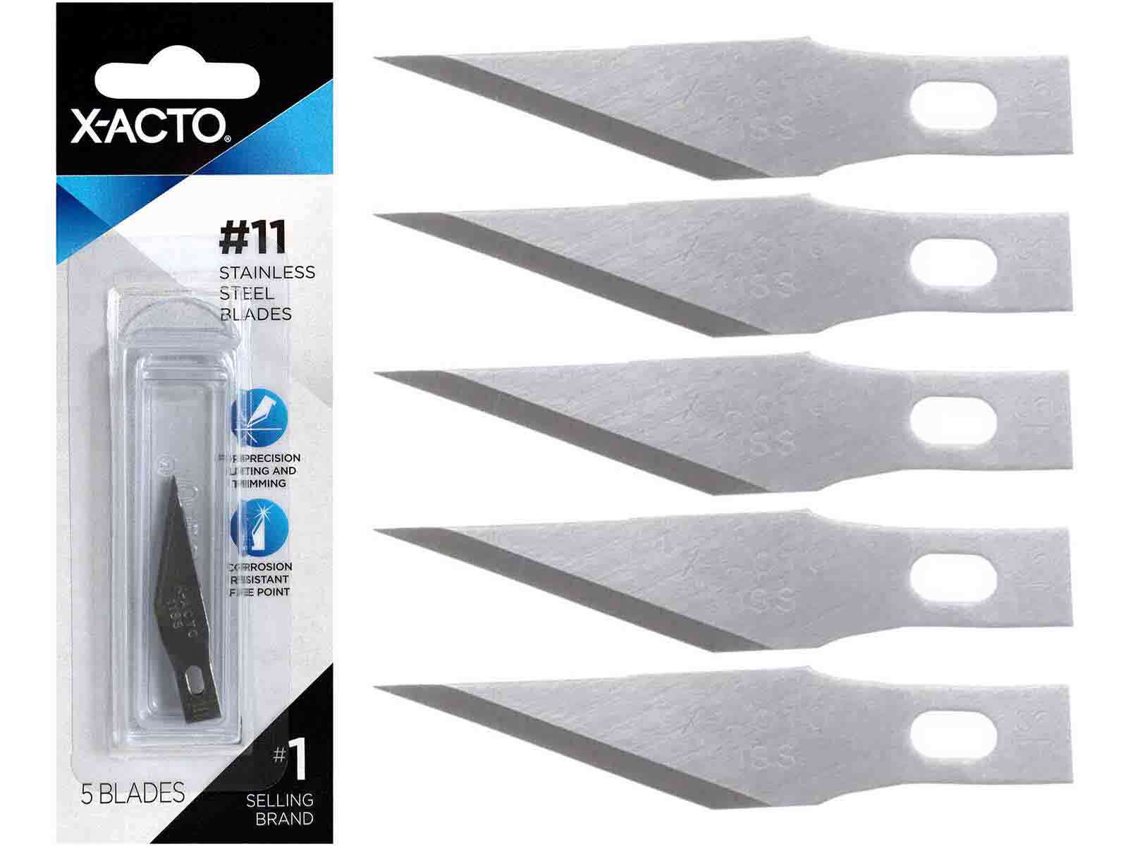 5pc X-ACTO X221 No 11SS Stainless Steel Knife Blades | eBay