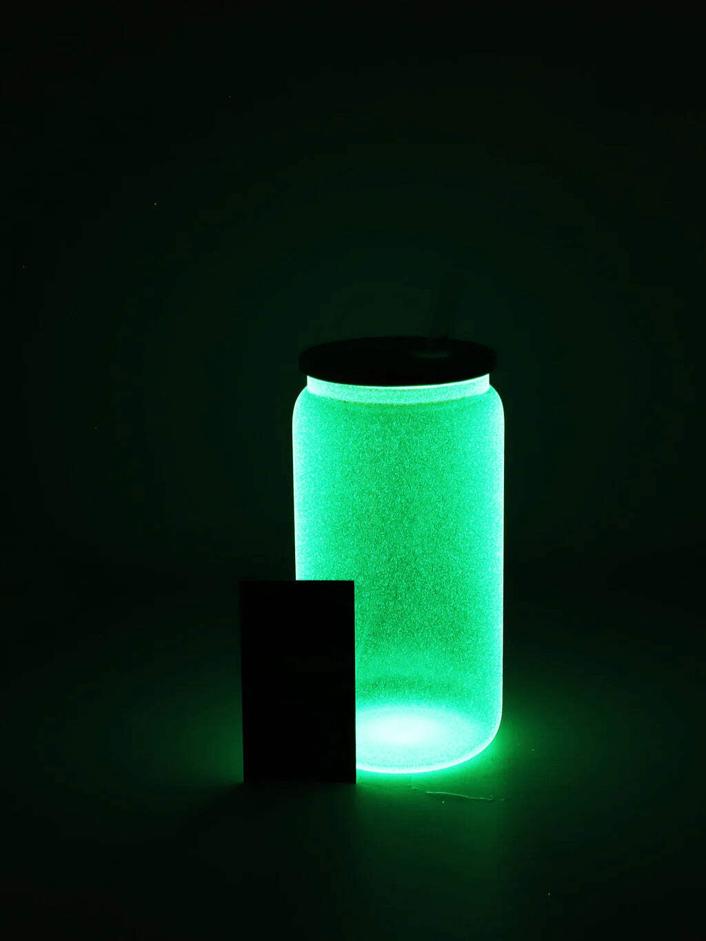 16oz Sublimation blank Glow In Dark iridescent Glitter glass Jar Cans Tumblers ( - Picture 7 of 9