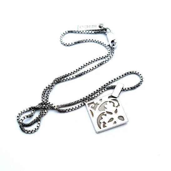 【KENZO】 ネックレス Kenzo paris sterling silver lariat necklace, silver pendant, kenzo