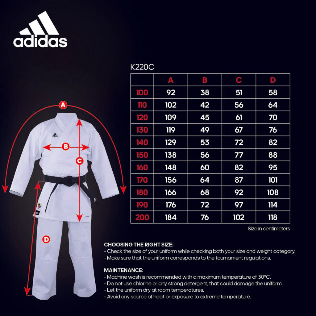 Adidas Senior Karate K220C Club Gi Uniform with Climacool 160cm-200cm Adult  Uniforms \u0026 Gis