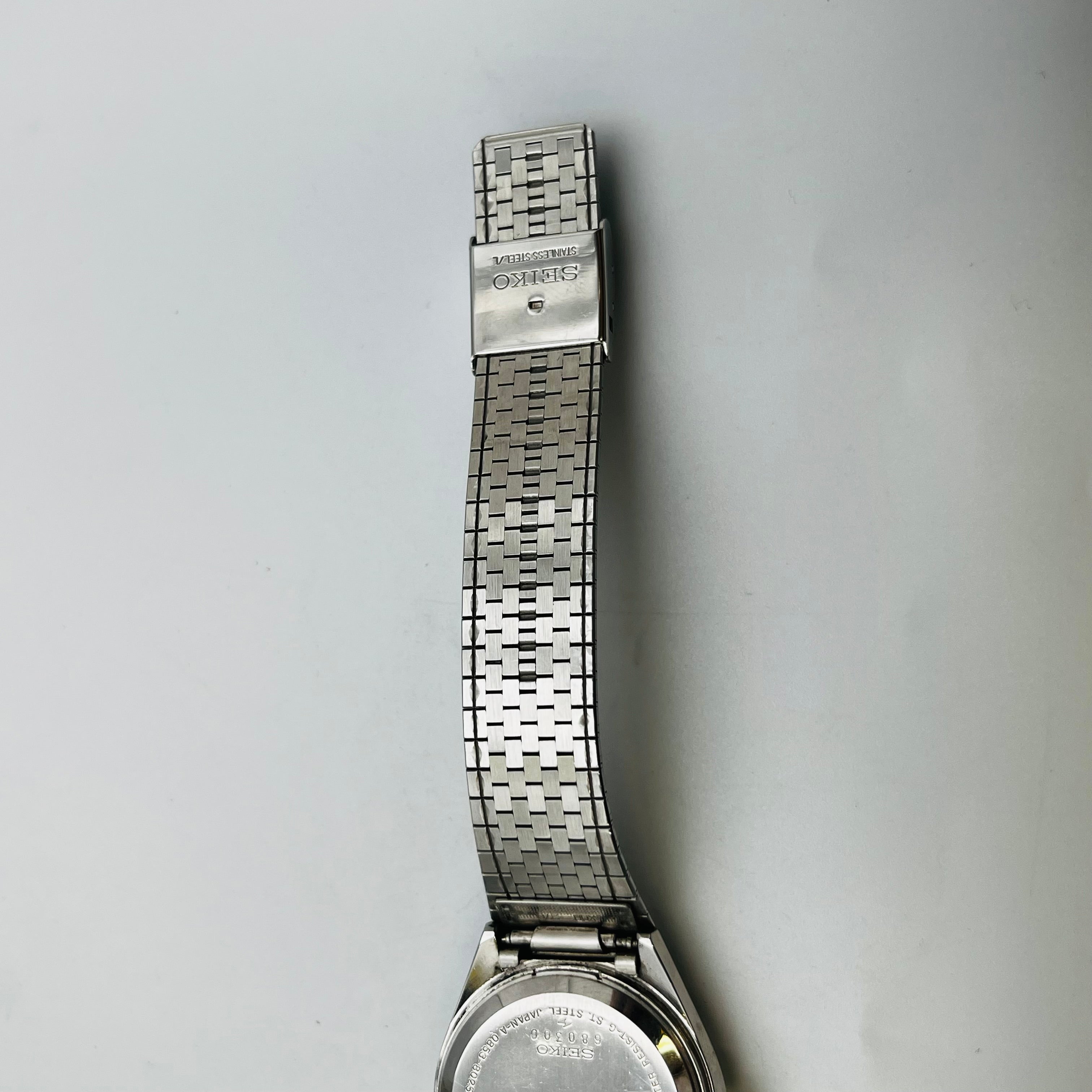 SEIKO KING QUARTZ 0852-8025 white dial day date 32.1mm | eBay