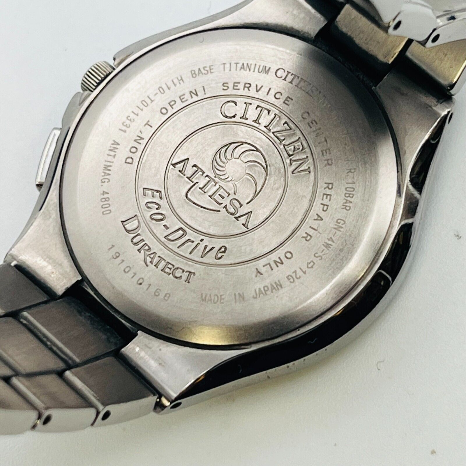 Citizen Attesa Titanium H110-T011331 Date Eco Drive Black