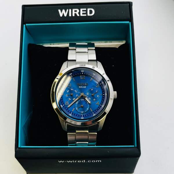 SEIKO WIRED Analog V14J-0CL0 Solar Blue Dial 3 Hand Men