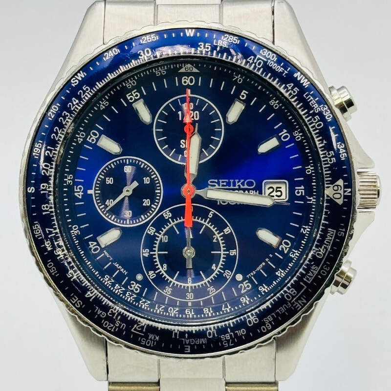 ファッションシーンで話題のこれから流行るブランド12選 SEIKO Dial Blue Analog Round Quartz CHRONOGRAPH 7T92-0CF0 時計