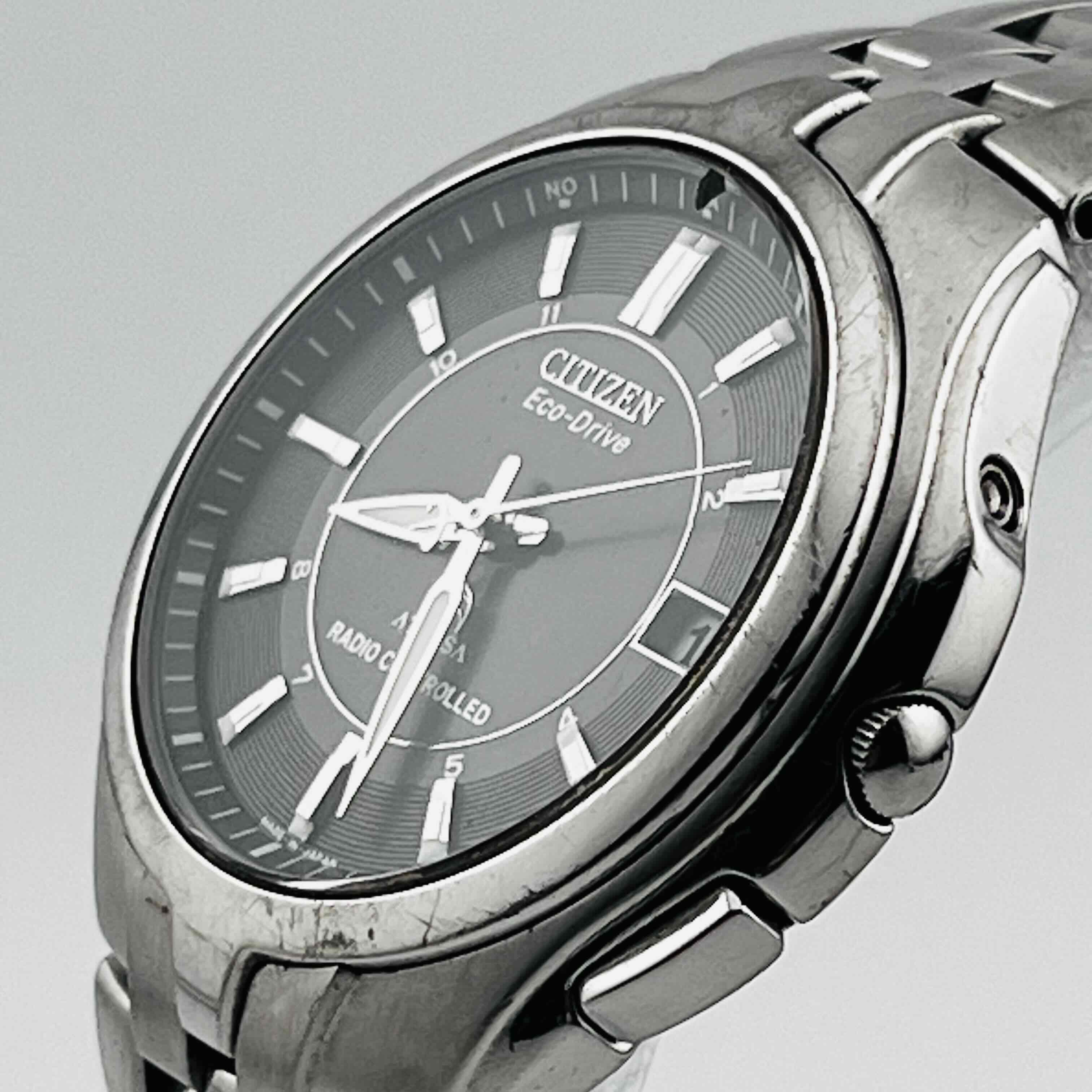 【稼動】CITIZEN Eco-Drive ATESSA メンズ 腕時計 CITIZEN Atessa H410-T005870 date ECO DRIVE 39.4mm | eBay