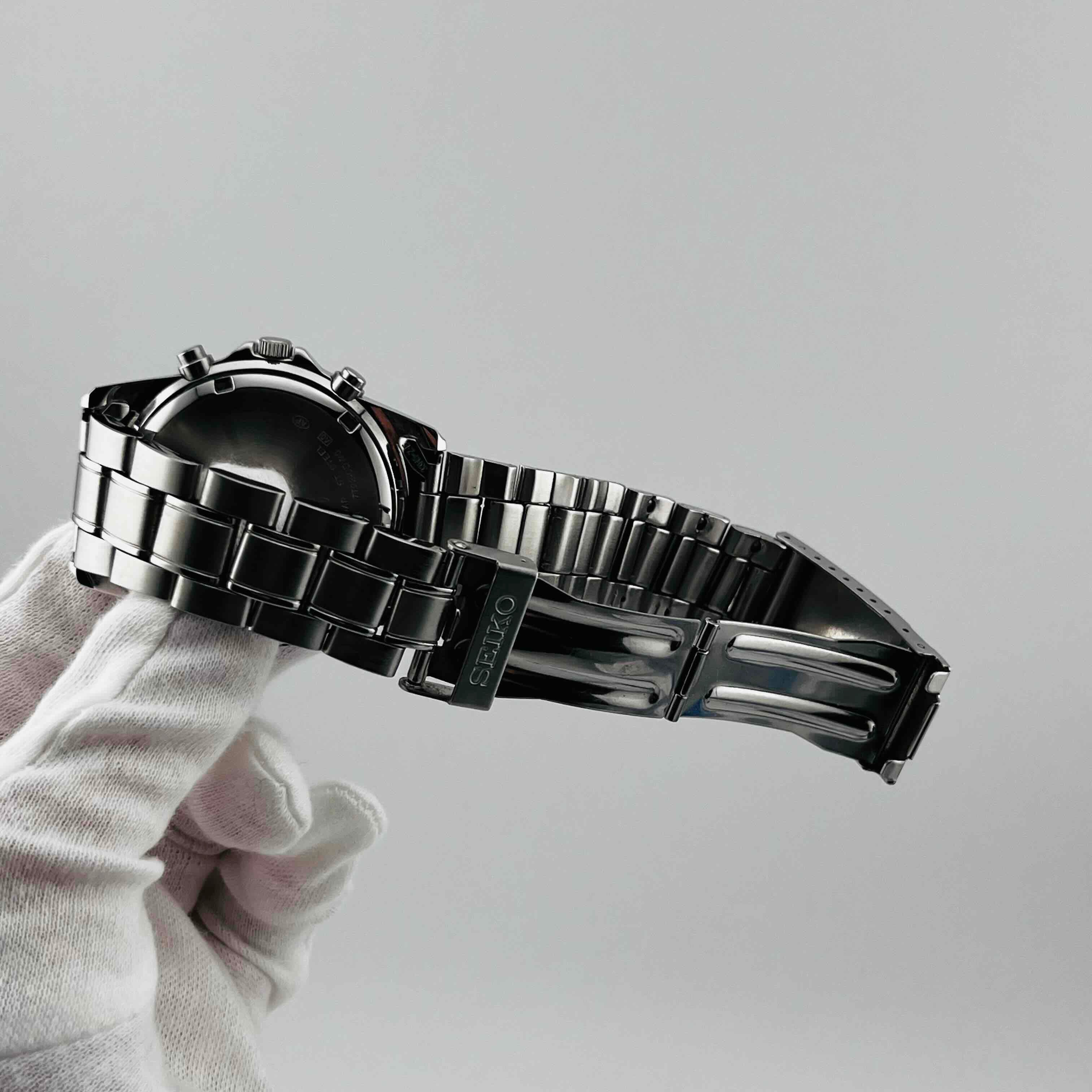 腕時計 SEIKO 7T92-0DW0 Chronograph Quartz Black Dial 37.9mm