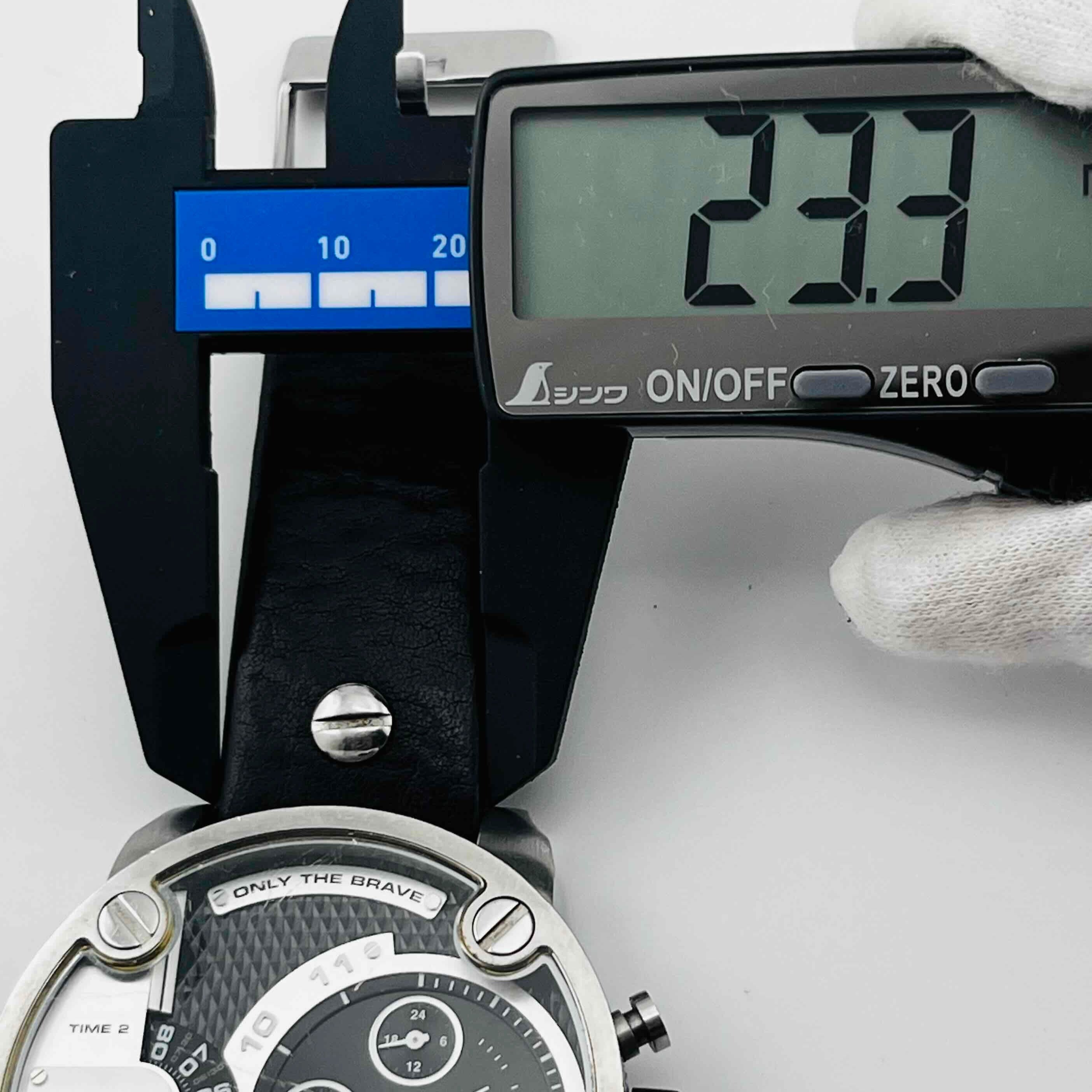 DIESEL LITTLE DADDY DZ-7256 Men's Watch Leather Black 51.3mm