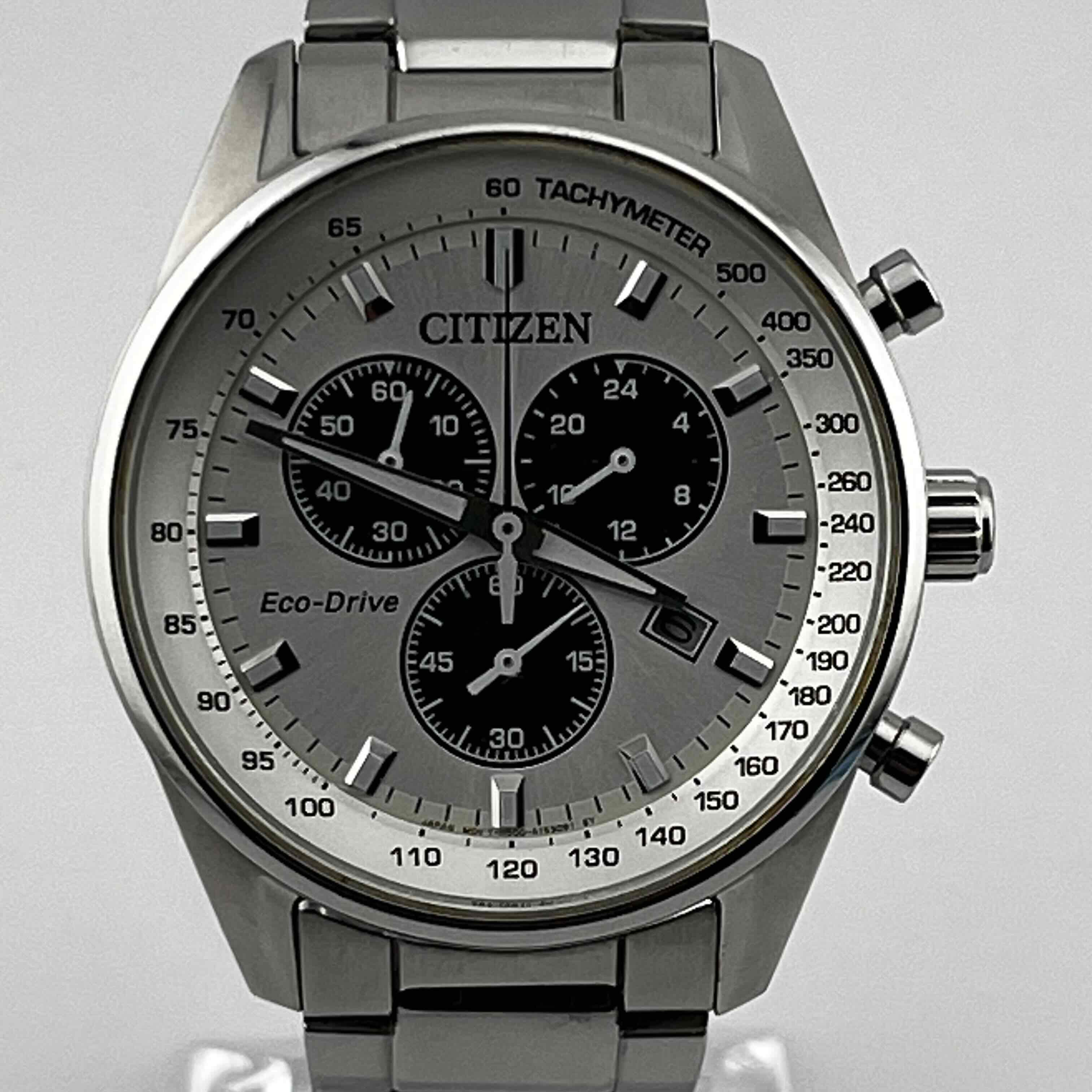 Citizen H500-S111064 Date Stainless Steel Eco Drive Solar