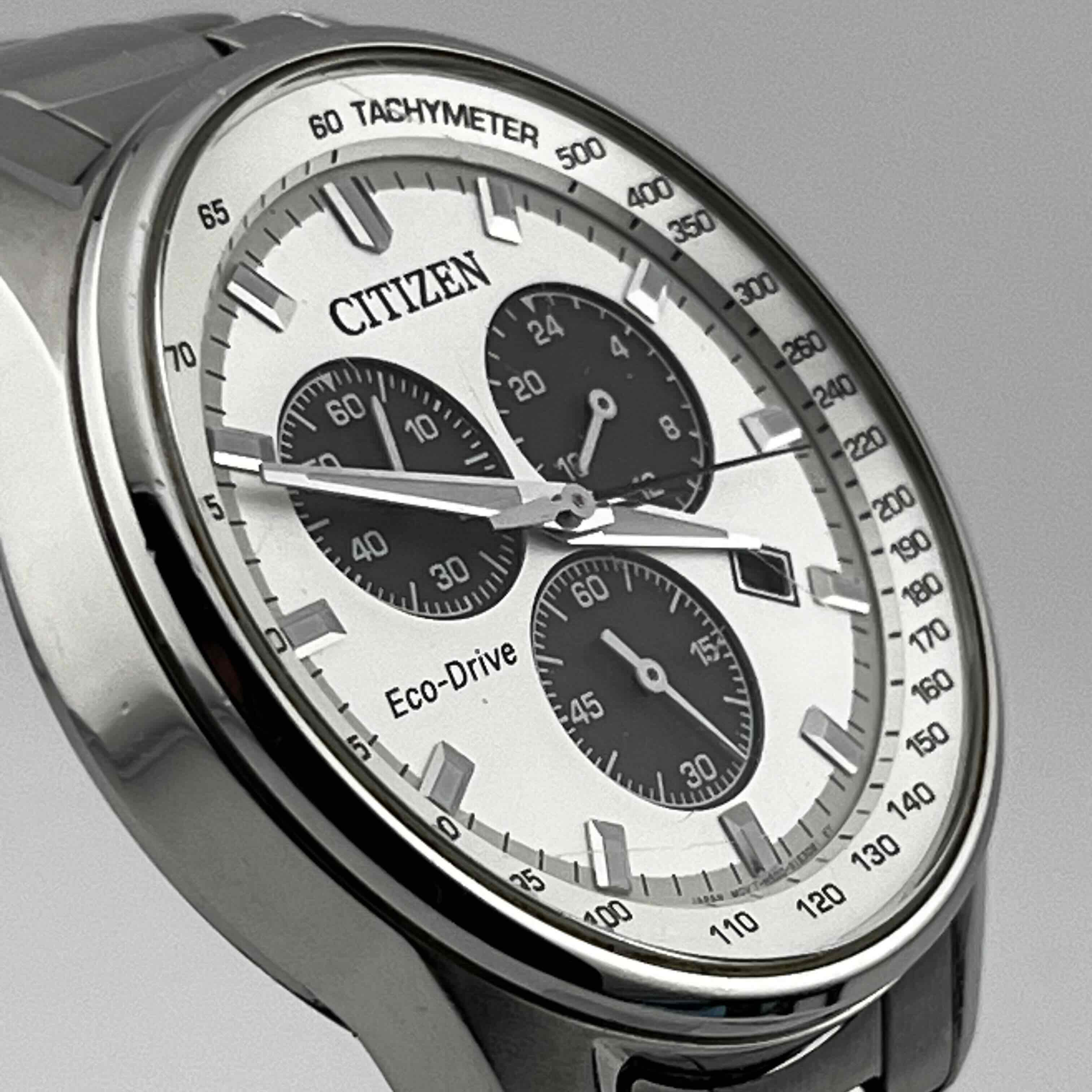 CITIZEN H500-S111064 Eco Drive Dial White Silver Black Color Link