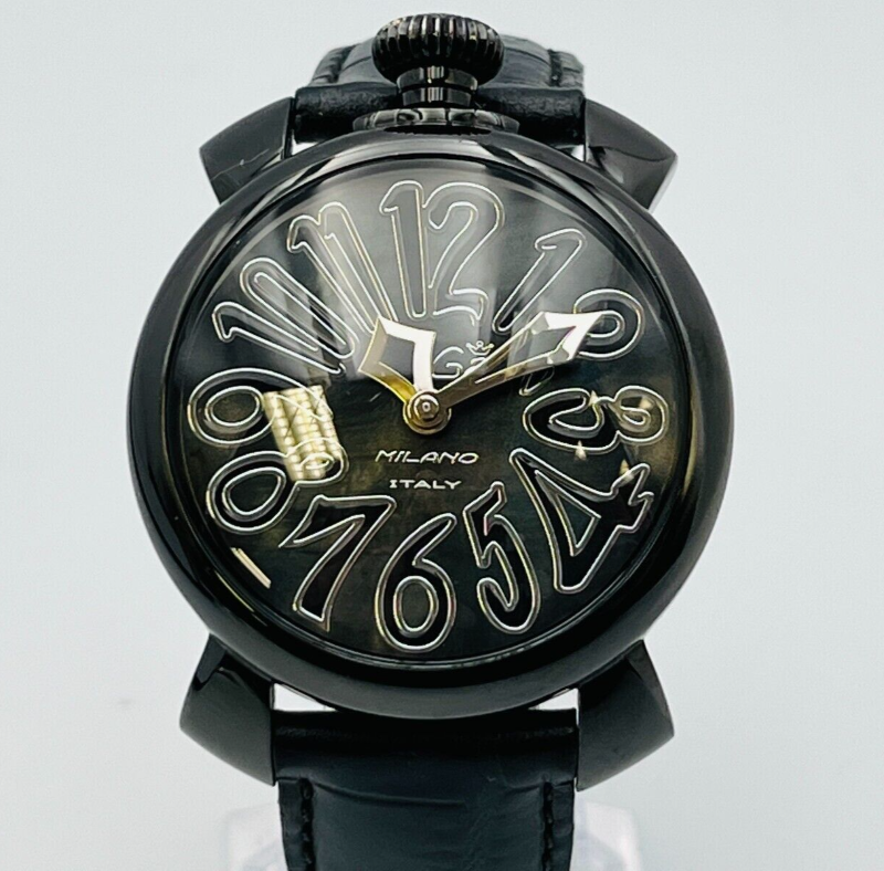 GAGA MILANO　腕時計　N 00733 Gaga Milano watch manuale 40 black shell 5022 quartz 15133