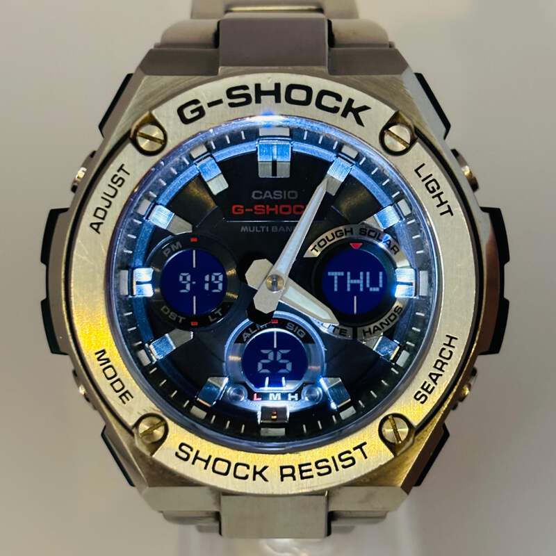 【美品】CASIO G-SHOCK GST-W110D-1AJF CASIO G-SHOCK GST-W110D Tough Solar Water resistant to 20 ATM