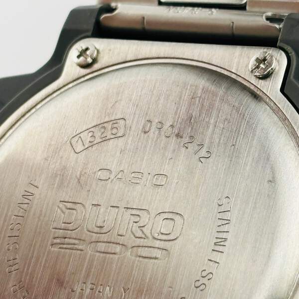 CASIO DURO DRO-212 Quartz Chronograph Black Dial Illuminator Men's