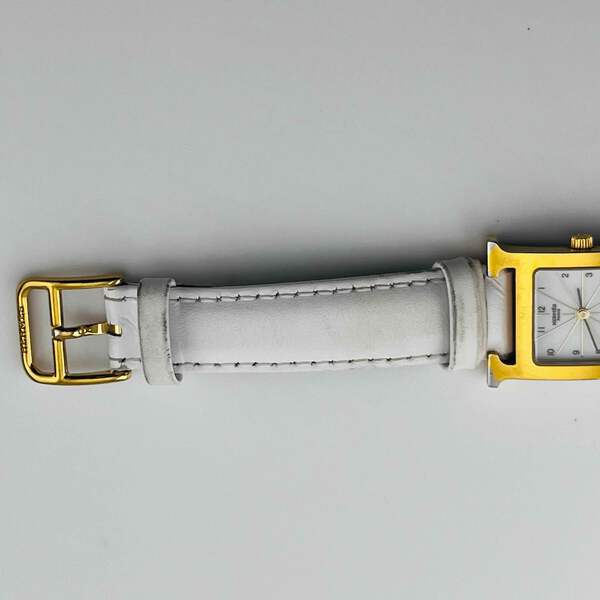 HERMES H Watch HH1.201 Quartz White Dial Women display picture 3