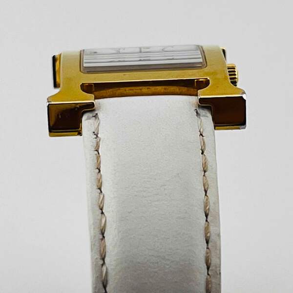 HERMES H Watch HH1.201 Quartz White Dial Women display picture 1