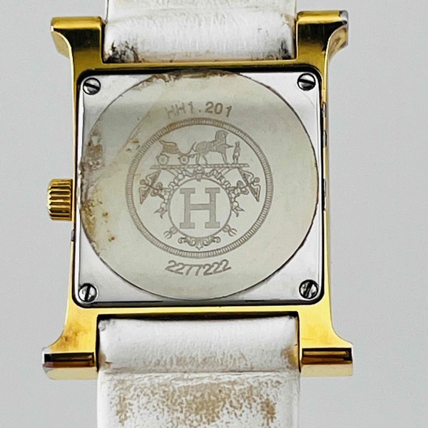 HERMES H watch Deburuturu HH1.201 White/Blanc Ladies Watches quartz Used Ginzo HERMES H watch Deburuturu HH1.201 White/Blanc Ladies Watches  main image 3