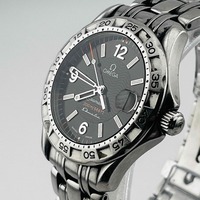 OMEGA Seamaster Quartz 200M 666ft Belt dirty Black Dial 36.1
