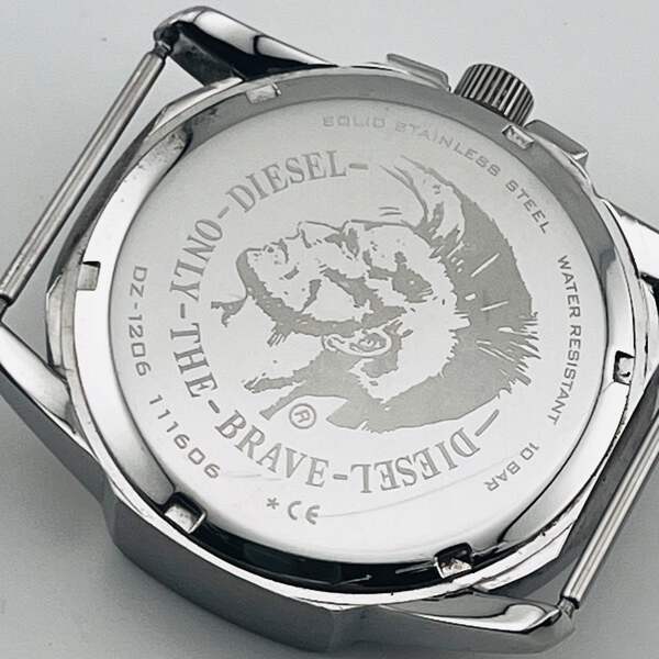 DIESEL DZ-1206 111606 quartz Dial Silver grey No belt Battery