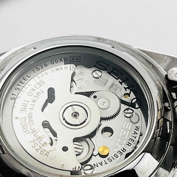 SEIKO 7S26-Q0X0 Seiko 5 Automatic Day Date Back Skeleton Round