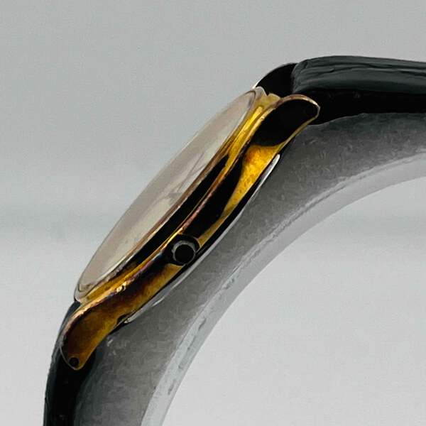 SEIKO Dolce 8N41-6010 Quartz Analog Dark Brown Belt Damaged