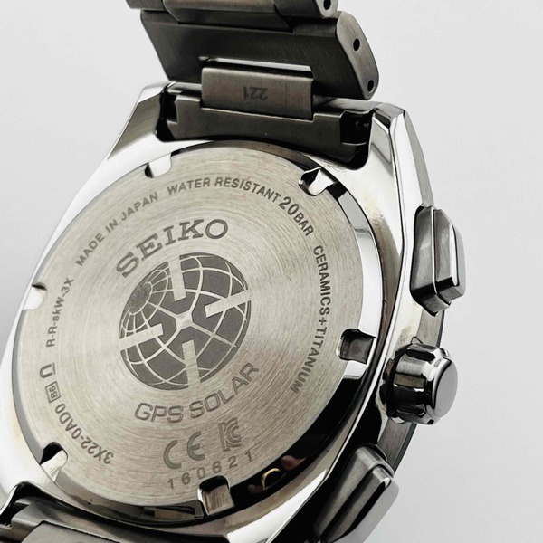 SEIKO ASTRON 3X22-0AD0 SBXD007 GPS Solar Black Dial Men's
