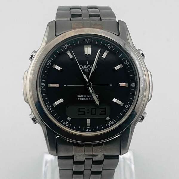 CASIO LINEAGE LCW-100T Radio solar black dial Day date 35.5mm | eBay