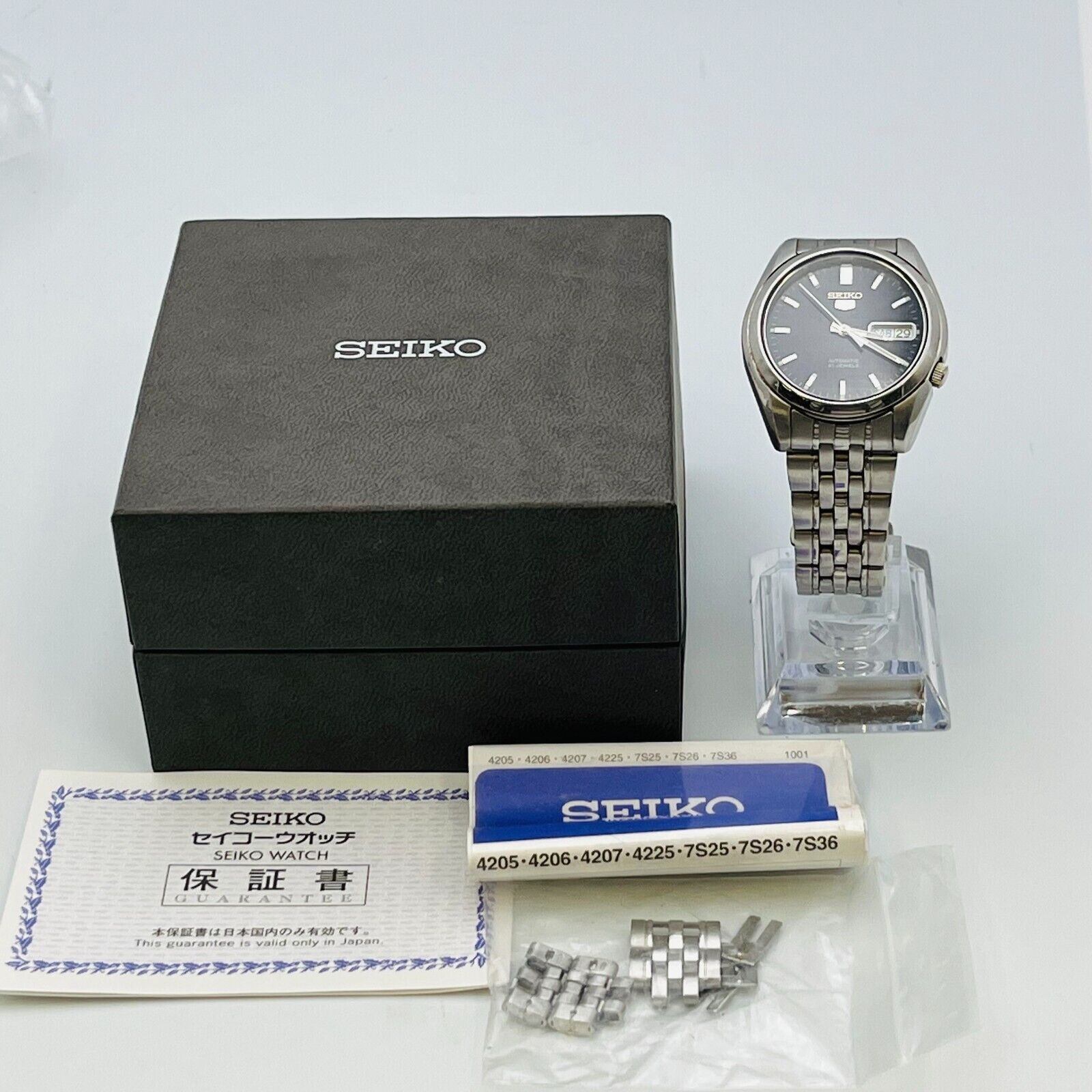 Seiko 5 men's automatic winding 21 stone 7S26-01V0 black