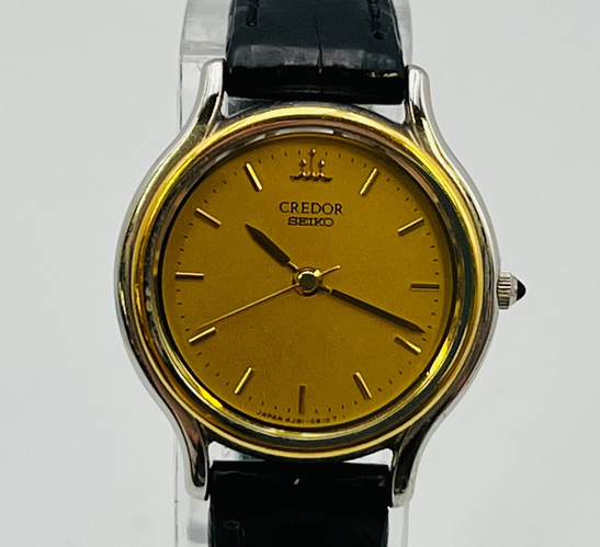 5000vt 金 Seiko Credor 4J81-0A60 quartz SS stainless steel 18KT