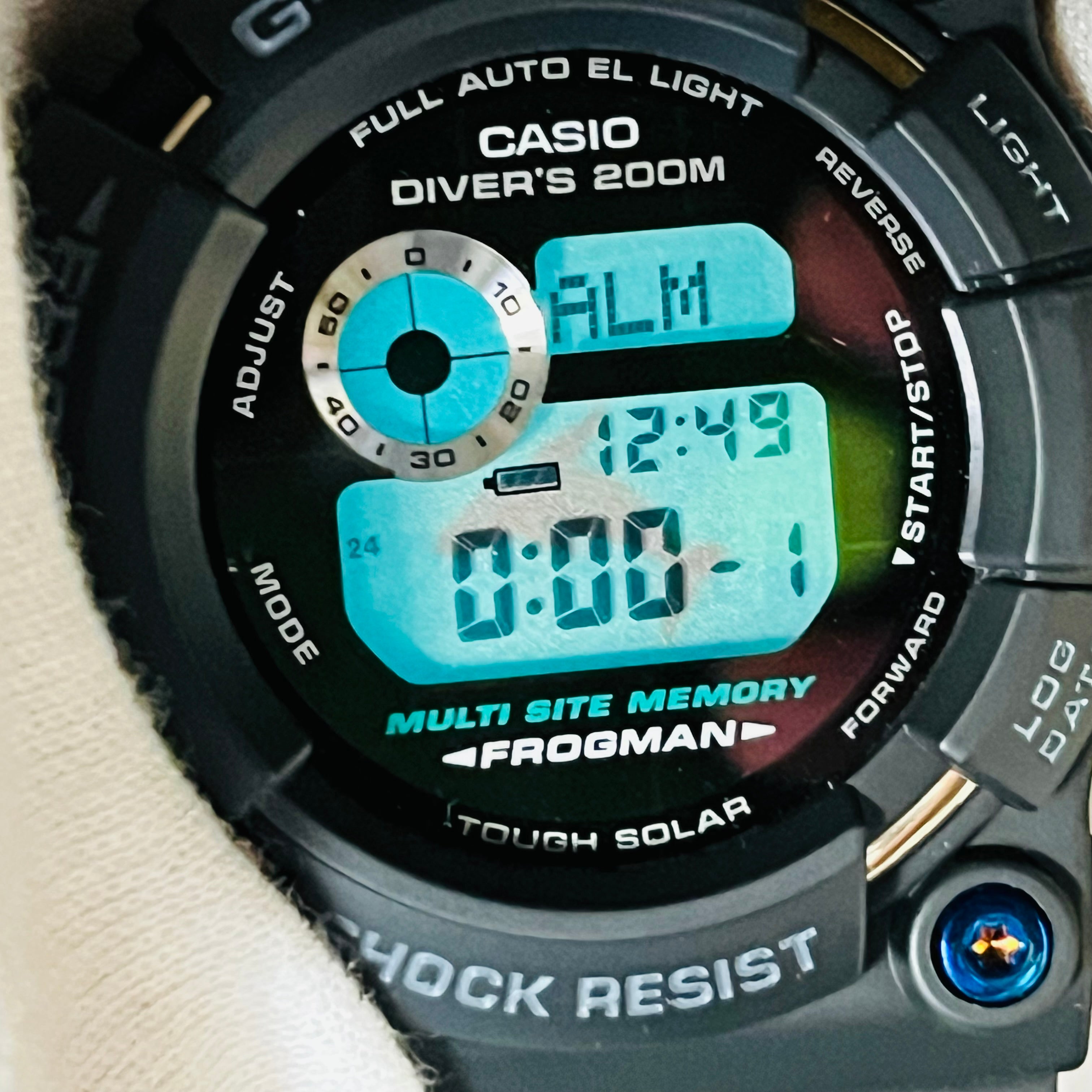 CASIO G-SHOCK FROGMAN イルクジ GW-202 Casio G-SHOCK GW-202 FROGMAN DIVER'S 200m digital tough solar