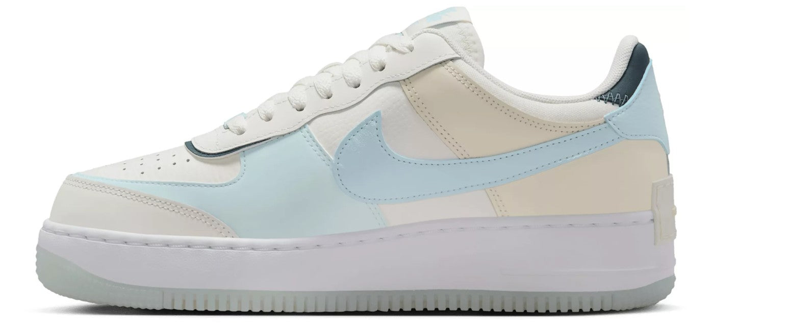 air force 1 blue and pink swoosh