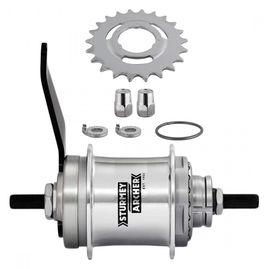 Sturmey Archer Alloy Rear 2sp Kick Shift Kit Bicycle Hub 36 Hole 116mm 21T