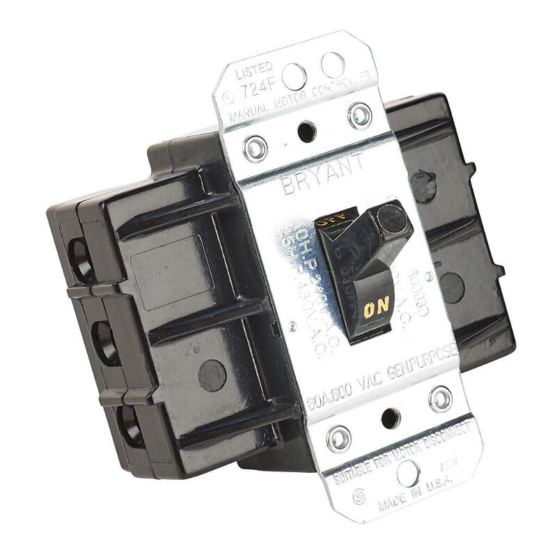 ZEO-60-30 電気分電盤 60A 16スイッチ 60003D - Bryant 60A 600V 3P Manual Motor Controller Open