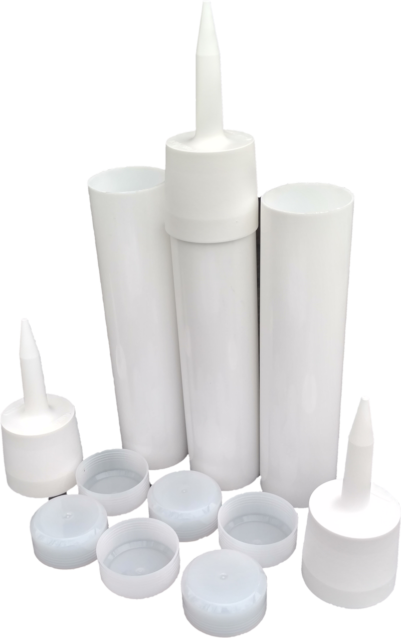 2pcs Empty Tubes Refillable Caulking Gun Plastic Hose Reusable Squeeze Tip Applicator Reusable Needle For Tools