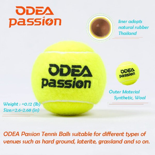 ODEA Passion Tennis Balls(Competition level, ITF approved） | eBay