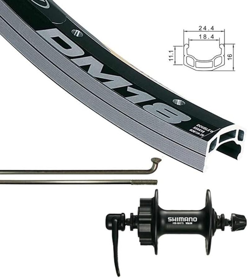 低価格 Wheel Shop, Front Wheel, HB-M475, Shimano Black/ DM18 Alex 27インチ、700C