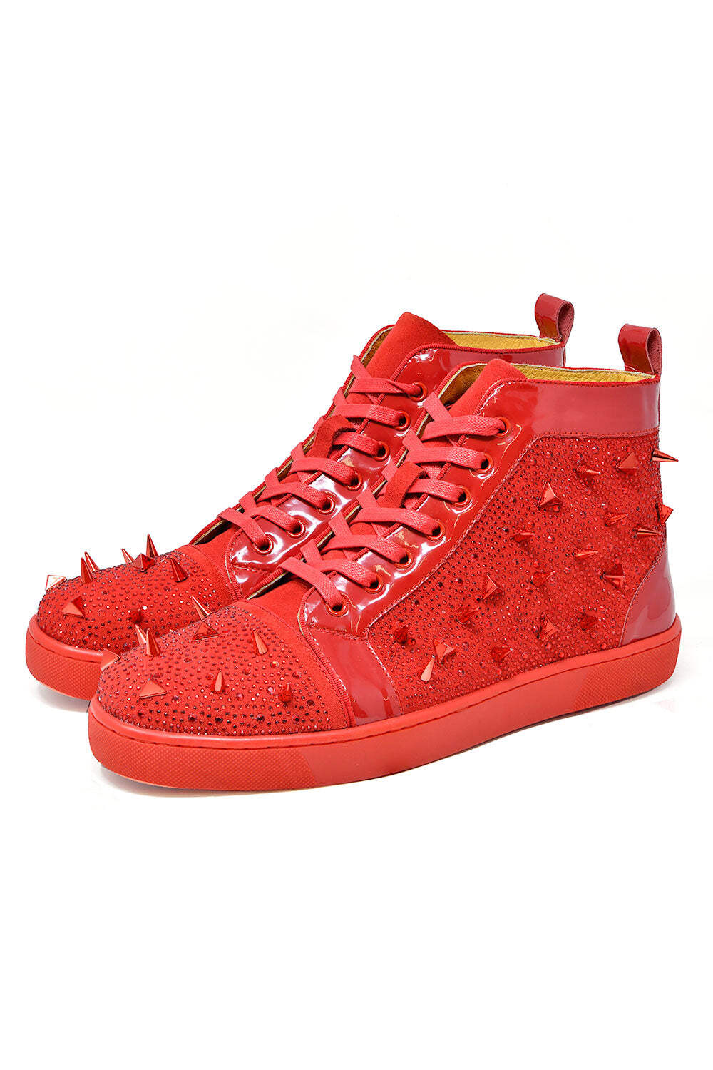 Barabas Herren Strass Spike Schwarz High Top Sneaker SH715 - Bild 10 von 25