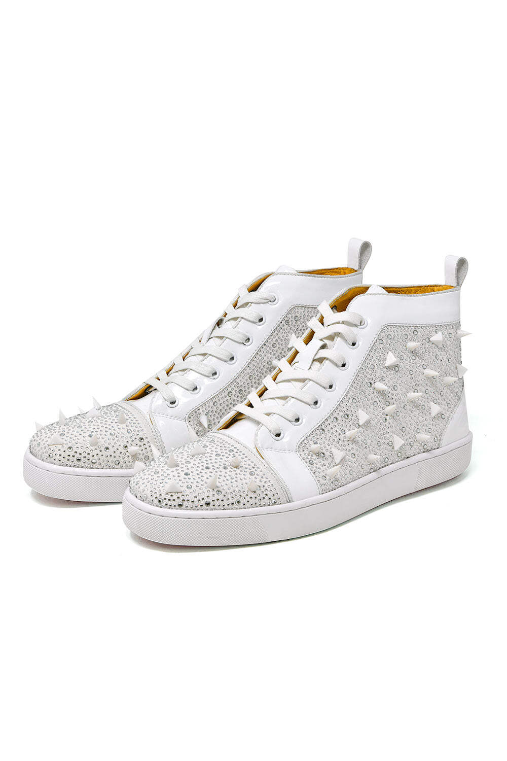 Barabas Herren Strass Spike Schwarz High Top Sneaker SH715 - Bild 22 von 25