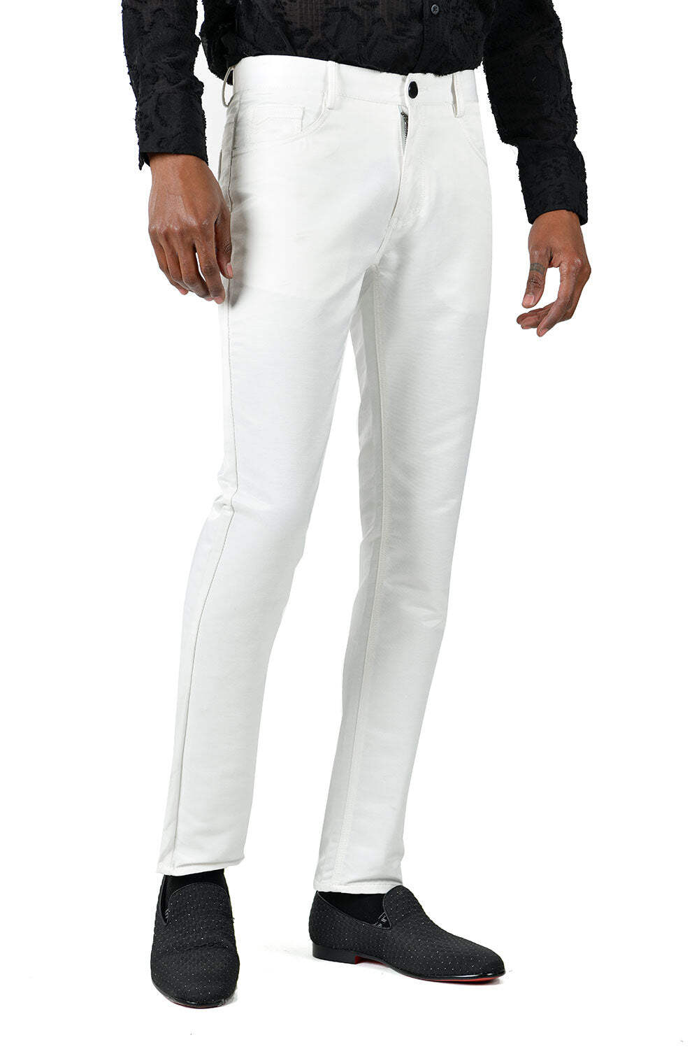 Pantalones chinos informales BARABAS para hombre brillantes color liso 2605 - Imagen 88 de 94