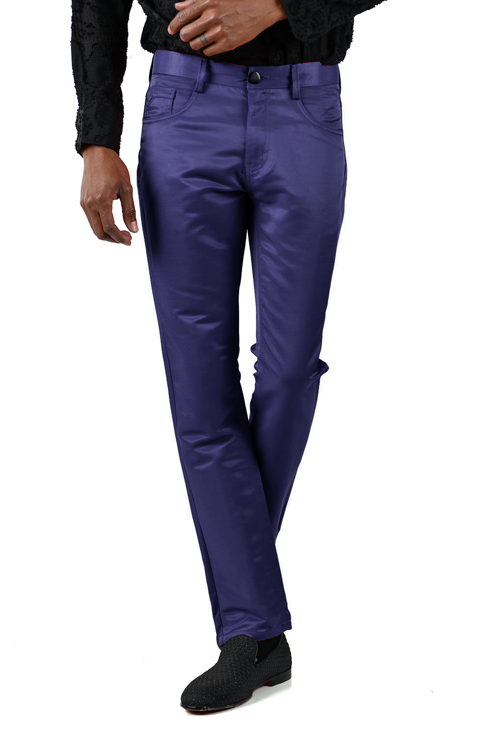 Pantalones chinos informales BARABAS para hombre brillantes color liso 2605 - Imagen 89 de 94