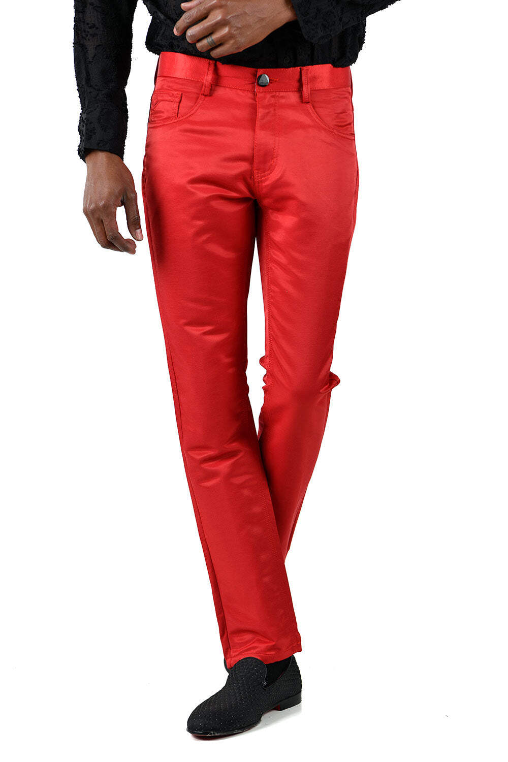 Pantalones chinos informales BARABAS para hombre brillantes color liso 2605 - Imagen 32 de 94