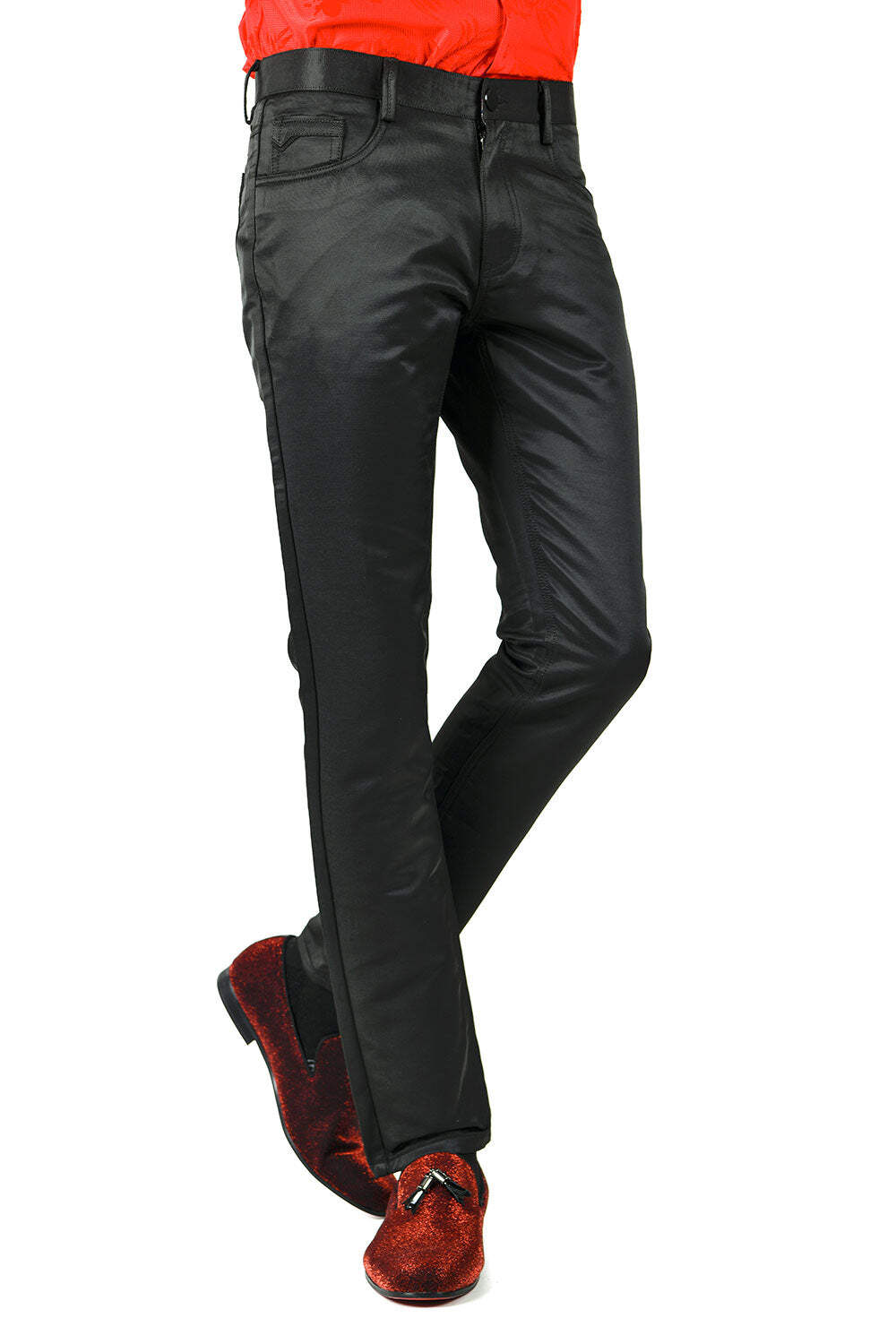 Pantalones chinos informales BARABAS para hombre brillantes color liso 2605 - Imagen 41 de 94