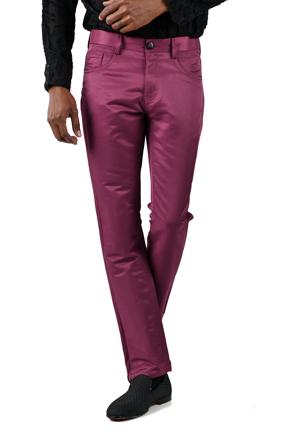 Pantalones chinos informales BARABAS para hombre brillantes color liso 2605 - Imagen 63 de 94