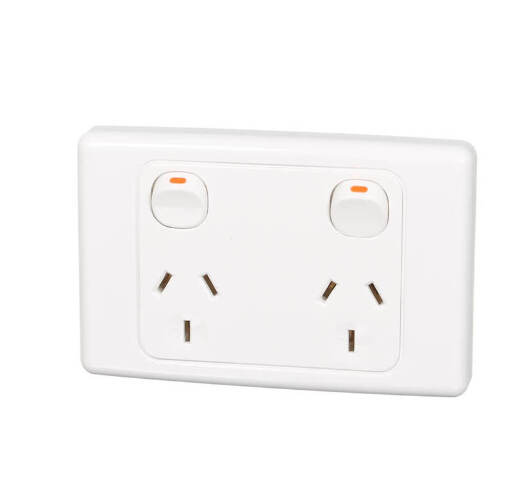 Clipsal 2000 Series Double Pole Double Power Point 10A 250V Horizontal | White Electric | 2025D-WE