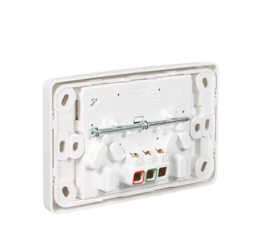 Clipsal 2000 Series Double Pole Double Power Point 10A 250V Horizontal | White Electric | 2025D-WE