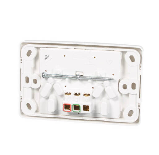 Clipsal 2000 Series Double Pole Double Power Point 10A 250V Horizontal | White Electric | 2025D-WE
