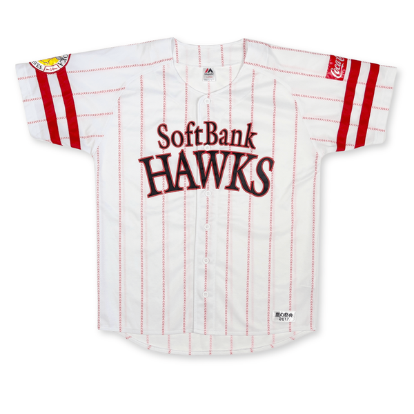 Limited Retro Majestic Japan Softbank Hawks Baseball Jersey 2017