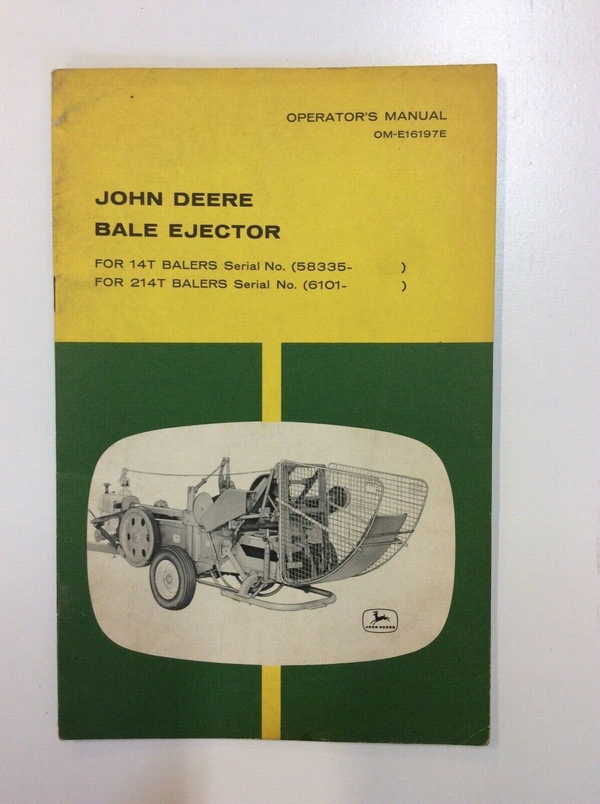 OME16197E John Deere Bedienungsanleitung für den Ballenauswerfer für 14T, 214T Ballenpresse - Bild 1 von 5