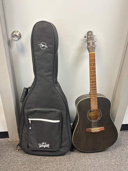Seagull S6 Faded Black Acoustic Guitar with Cover | eBay